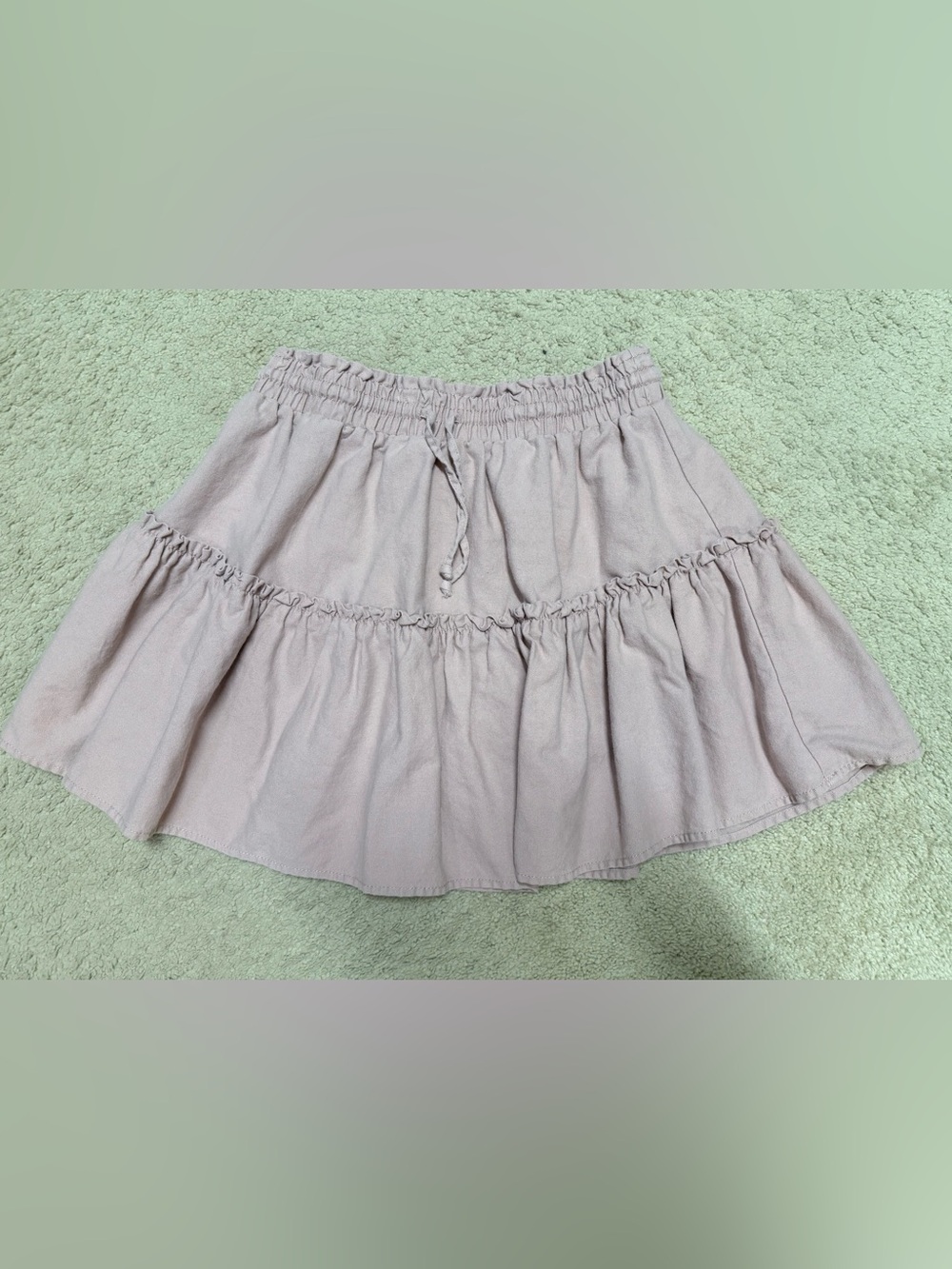 Ci Sono Dusty Mauve Tiered Mini Skirt